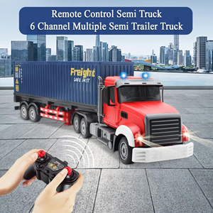 ماشین کنترلی تریلی کانتینردار بزرگ Remote Control TRANSPORT TRUCK مقیاس 1:24_اسباب بازی